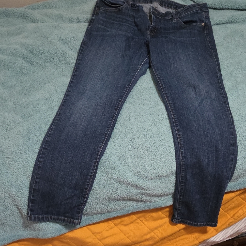 Stylish Dark Blue Women's Straight Leg Jeans
